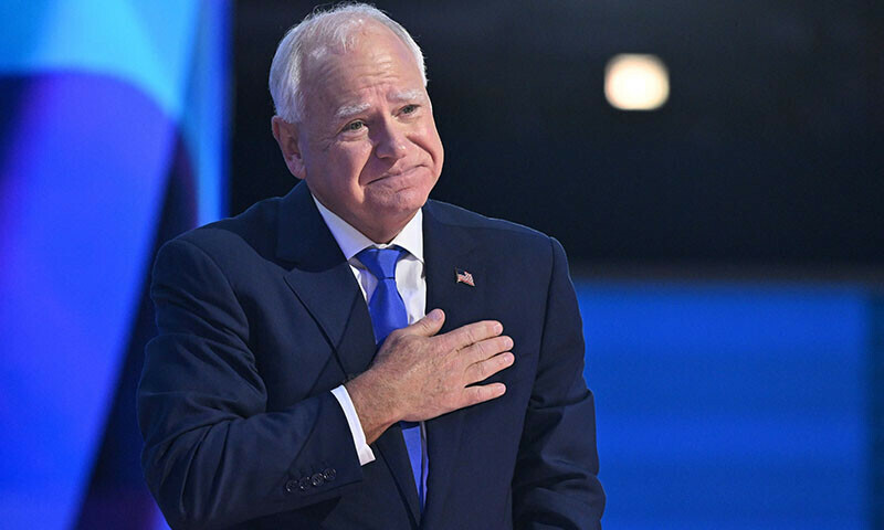 Democratic VP pick Tim Walz accepts nomination at party convention - World