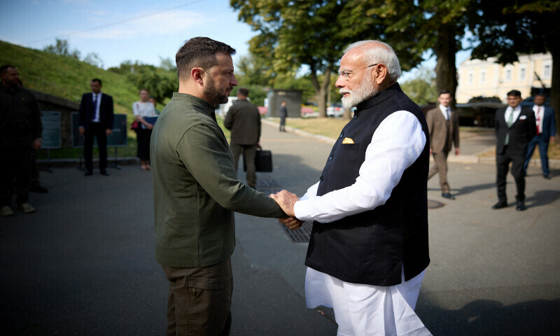 India’s Modi meets Zelensky on historic Ukraine visit - World