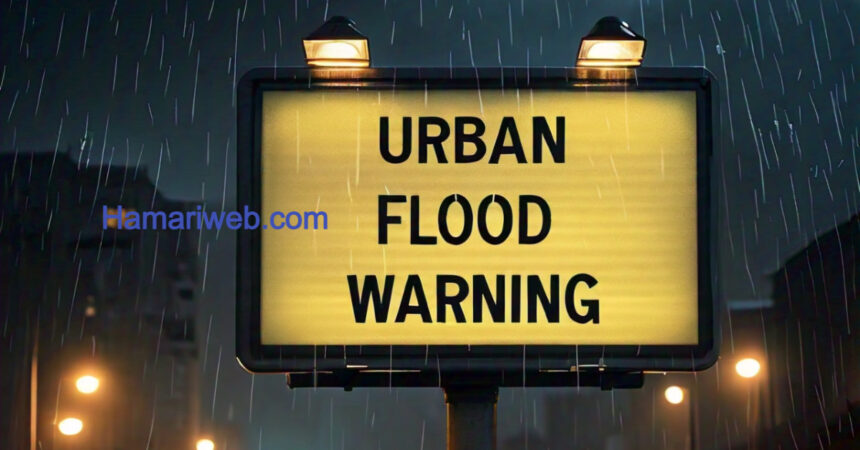 Urban Flood Warning Amid Heavy Rain