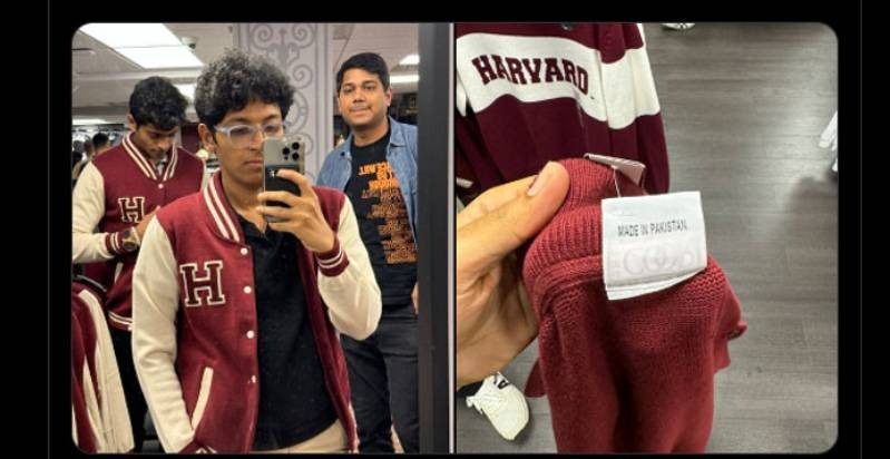 Indian YouTuber Finds Made in Pakistan Jacket at Harvard